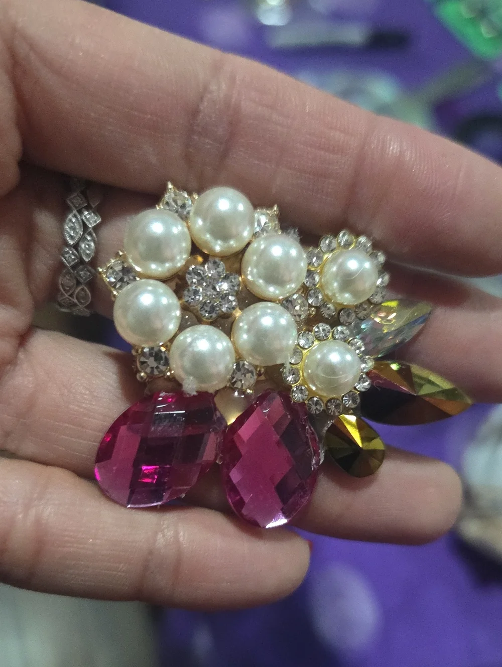 Handcrafted Trio Brooches